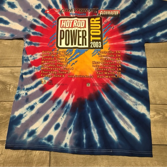 Vtg Chevrolet Hot Rod Magazine Power Tour All Over Racing Muscle Car T-shirt LG - Picture 9 of 10